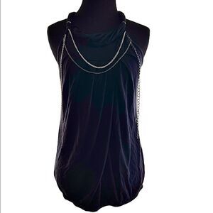 Sleeveless top with chain detailing